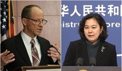 Ông David Stilwell và bà Hoa Xuân Oánh đấu khẩu kịch liệt qua vụ Trung Quốc đưa người ra ứng cử chức Thẩm phán Tòa án quốc tế về Luật biển (Ảnh: Đông Phương).