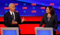 Việc ông Joe Biden mời bà Kamala Harris đứng chung liên danh sẽ tăng cơ hội có thể chiến thắng ông Trump (Ảnh: AP).