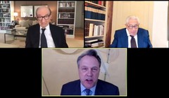 Ông Henry Kissinger tham gia Diễn đàn Kinh tế mới Bloomberg 2020 trực tuyến hôm 16/11 (Ảnh: Guancha).