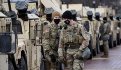 25 ngàn lính Vệ binh quốc gia được triển khai tại Washington để bảo vệ an ninh cho Lễ nhậm chức của ông Joe Biden ngày 20/1 tới (Ảnh: AP).