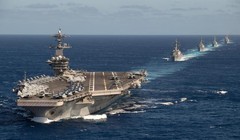 Ngày 23/1, nhóm tác chiến tàu sân bay USS Roosevelt vào Biển Đông lần đầu tiên sau khi ông Joe Biden nhậm chức (Ảnh: Sohu).