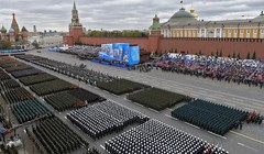 Quảng trường Đỏ trước khi Lễ duyệt binh bắt đầu (Ảnh: Sputnik).