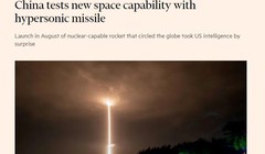 Bài viết về vụ thử nghiệm tên lửa siêu thanh Trung Quốc đăng trên Financial Times của Anh 