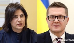 Ông Ivan Bakanov (phải) và bà Iryna Venediktova vừa bị Tổng thống Ukraine cách chức đêm 17/7 (Ảnh: Newtalk).