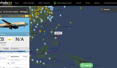 Dữ liệu trên trang web FlightRadar24 cho thấy chiếc chuyên cơ của bà Pelosi bay đường vòng sang phía đông Philippines nhằm hướng Đài Loan (Ảnh: LTN).