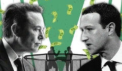 Cộng đồng mạng đang nóng lòng mong diễn ra trận tỉ thí trong lồng giữa hai đại gia công nghệ Elon Musk và Mark Zuckerberg (Ảnh: CNBeta)