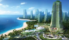 Dự án "Forest City” (Thành phố rừng) của tập đoàn Country Garden tiêu tốn 100 tỉ USD có nguy cơ trở thành "Siêu thành phố ma" (Ảnh: NST).
