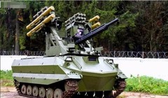 Một mẫu xe chiến đấu không người lái AI Uranus-9 của Nga (Ảnh: Sohu)