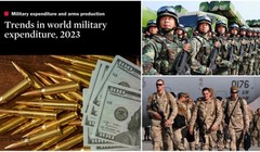 Chi tiêu cho quân sự của cả thế giới năm 2023 lên tới 2.400 tỉ USD (Ảnh: SIPRI)