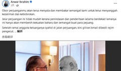 Bài viết của ông Anwar trên Facebook được Meta khôi phục hiển thị trở lại sau khi bị xóa (Ảnh: Guancha)