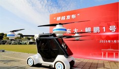 Chiếc ô tô được trình diễn bay thử nghiệm. Ảnh: Guancha.