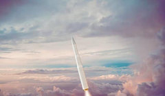 Hình vẽ mô phỏng tên lửa liên lục địa LGM-35A Sentinel Mỹ đang phát triển. Ảnh: IFeng.