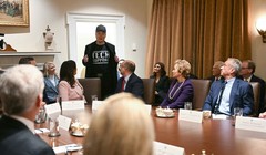 Ông Musk nói tại Hội nghị nội các bản thân đã nhiều lần nhận tin nhắn dọa giết. Ảnh: NYT.