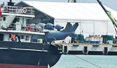 Hình ảnh chiếc "Quái vật Bột Hải" của Trung Quốc lộ trên mạng xã hội. Ảnh: Naval News.