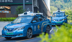 Xe có hệ thống lái tự động thông minh ngày càng nhiều ở Quảng Châu. Ảnh: Sina.