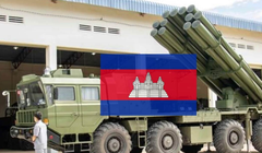 Một dàn phóng AR-2/PHL-03 của Quân đội Campuchia. Ảnh: ETtoday.