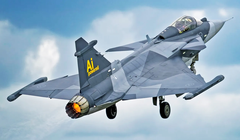 Chiếc tiêm kích Gripen-E trang bị hệ thống AI bay thử nghiệm. Ảnh: Wforum.