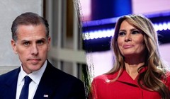 Bà Melania Trump (phải) đe dọa kiện đòi Hunter Biden bồi thường 1 tỷ USD. Ảnh: Gazetaexpress.