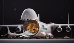 Khoang hàng của WildRuner có thể chở được 4 tiêm kích F-16 hoặc F-35. Ảnh: Radia.