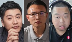 Ba người nổi tiếng trên mạng Internet Trung Quốc vừa bị phong sát: Trương Tuyết Phong, Hộ Thần Phong, Lam Chiến Phi (trái qua). Ảnh: Creaders.