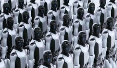 Robot hình người Walker, dòng robot công nghiệp/ thương mại do công ty UBTECH phát triển. Ảnh: QQnews.