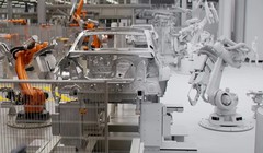 Nhà máy áo của BMW, song sinh kỹ thuật số của nhà máy thật đang xây dựng ở Hungary. Ảnh Nvidia.