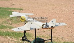 Máy bay không người lái tự sát của nhóm Liwa Al-Ghalibun. Ảnh video IWN.