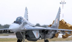 MiG-29 của lực lượng không quân Ba Lan sau khi kết thúc một nhiệm vụ. Ảnh Lực lượng Không quân Mỹ, Thượng sĩ John E. Lasky.