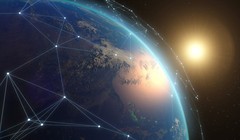 Mạng lưới chuyển tải năng lượng quang laser trong không gian. Ảnh Popular Mechanics.