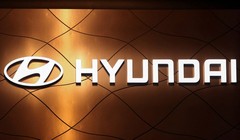 Logo của Hyundai Motor Company tại Triển lãm ô tô quốc tế New York, ở Manhattan, Thành phố New York, Mỹ, ngày 13/4/2022. REUTERS/Andrew Kelly/File Photo