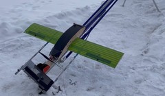 UAV tự sát giá rẻ mới của Nga, có tên gọi Privet-82 trong cuộc thử nghiệm tháng 3/2023. Ảnh TASS