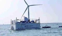Nền tảng nổi ngoài khơi đông nam Trung Quốc, sử dụng điện gió sản xuất hydro không cần khử muối. Ảnh: WEIBIO