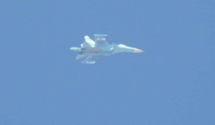 Máy bay ném bom chiến trường Su-34 Nga trên không phận Greater Idlib ngày 20/6. Ảnh: Within Syria.