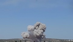 Không quân Nga không kích thánh chiến ở Idlib, Syria. Ảnh Within Syria. 