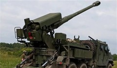 Pháo tự hành bánh lốp 2S22 Bohdana 2.0 155mm của Ukraine. Ảnh: Twitter