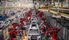 Dây chuyền sản xuất xe điện của Leapmotor tại một nhà máy ở Kim Hoa, tỉnh Chiết Giang, Trung Quốc, ngày 26/4/2023. Ảnh China Daily/Reuters/File photo Acquire Licensing Rights