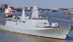 Siêu khinh hạm Type 054B đầu tiên bắt đầu giai đoạn thử nghiệm chế tạo. Ảnh Naval News