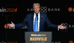Cựu Tổng thống Mỹ Donald Trump tại sự kiện Bitcoin 2024 ở Nashville, Tennessee, Mỹ. Ảnh: Reuters.