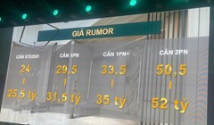 Hình ảnh về giá "rumor" tại một dự án ở TP.HCM gây xôn xao.