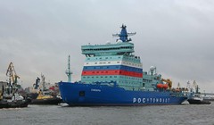 Nga bắt đầu chạy thử tàu phá băng chạy bằng năng lượng hạt nhân Sibiria (Ảnh: RIA)