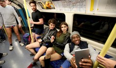 "Không quần đi tàu điện ngầm" là sự kiện tổ chức vào tháng 1 hàng năm tại nhiều thành phố trên thế giới. Nguồn: Telegraph