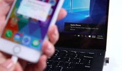Người dùng có thể đồng bộ ảnh từ iPhone tới máy tính Windows 10 mà không cần tới cáp kết nối Lightning. Nguồn: Techrum