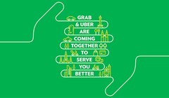 Quảng cáo của Grab sau vụ thâu tóm Uber tại Đông Nam Á với nội dung: "Grab và Uber sẽ sát nhập để phục vụ bạn tốt hơn". Nguồn: Grab