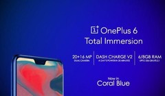 Xanh Coral là màu sắc mới của OnePlus 6. Nguồn: Gizmochina