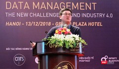 Đồng sáng lập và Giám đốc Học viện AI Nguyễn Xuân Hoài phát biểu tại Hội thảo “Quản lý dữ liệu: Thách thức vượt tầm công nghiệp 4.0” do Orchestra Networks và Smart-up đồng tổ chức