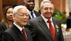 Tổng bí thư Nguyễn Phú Trọng trong chuyến thăm tới Cuba vào cuối tháng 3/2018. Ảnh: BBC