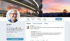 Ảnh chụp màn hình trang cá nhân của CEO Apple Tim Cook ngày 7-3