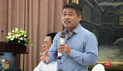 TS. Toán học Nguyễn Ngọc Chu phát biểu tại  Hội thảo “Báo chí trong kỷ nguyên mạng xã hội: Đổi mới hoạt động và kinh doanh báo chí trước thách thức của truyền thông xã hội”.