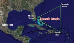 Tam giác Bermuda trên bản đồ