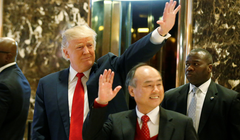 Tổng thống Mỹ Donald Trump và CEO Masayoshi Son của Softbank